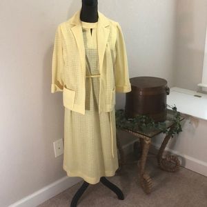 1960’s Leslie Power Vintage Yellow Dress & Jacket